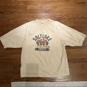 Salt Lake Utah Birdies Beige T-Shirt vintage Japan tee